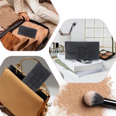 JJUNW Makeup Brush Holder, Roll Up Organizer Bag, black