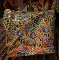 Consuela Multicolor Foldable Reusable Shopping Bag Floral & Nature Pattern Used