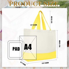 Epakh 12 Pcs Canvas Tote Bags Bulk 18.5 x 15 Inch Reusable Grocery Shopping B…