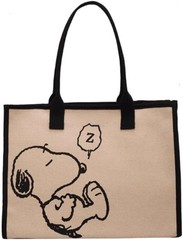 Snoopy Tote Bag, Large Capacity, for Commuting, Campus, Women’s Multi-Purpose