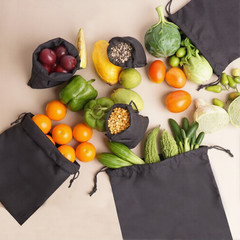 CharkaBags – 6 x 8 Inches Black Single Drawstring Reusable Washable Muslin Bags