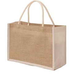 TopTie 6 PCS Jute Tote Bags Reusable Burlap Grocery Shopping Bags Bridesmaid …