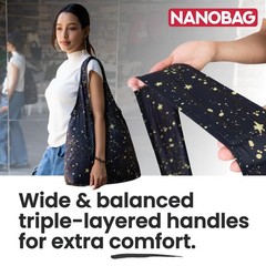 Foldable Tote Women Men Ultra-Lightweight Reusable Grocery Standard Stars