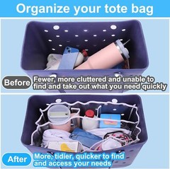 Mity rain Clear Bag Organizer for Bogg Bag, Insert White