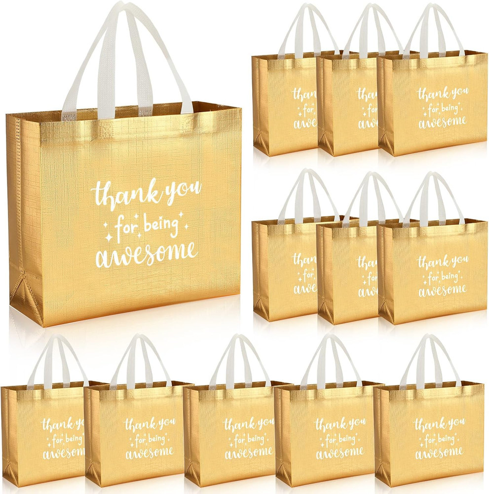 Sanwuta 12 Pcs Cna Week Appreciation Gift Bag with Handle for Nurse Graduation E