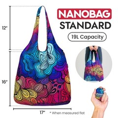 Foldable Tote Women Men Ultra-Lightweight Reusable Grocery Standard Stars