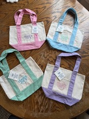 Trader Joe’s Multicolor Canvas Tote Bag Four-Piece Set, Foldable Canvas