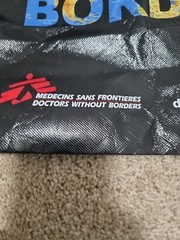 NWOT Doctors Without Borders Tote Bag, Vinyl, 15″ T x 15″ L, Handle = 7 1/4″