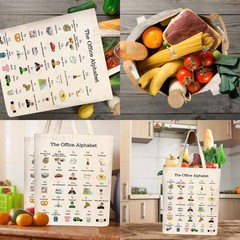 The Office Alphabet Tote Bag The Office Tv Show Merchandise Office Fans Kitchen