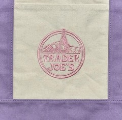 2x Trader Joe’s NEW 💜 Lavender AUTHENTIC LARGE & MINI CANVAS REUSABLE TOTE BAGS