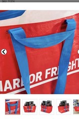 Harbor Freight Shopping Bag LARGE, Red, 21 ¾x14x13 /!19 gallon, 55 lb 3/$10.00