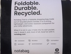 Notabag Foldable shopping Bag/ Tote – Black Designed In Germany 100% authentic
