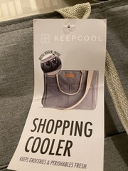 KeepCool Large Gray Reusable Insulated Cooler Bag Keeps Food Drinks Hot/Cold