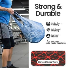 Foldable Tote Women Men Ultra-Lightweight Reusable Grocery Standard Stars