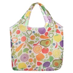 Reusable Grocery Bags Printed Washable Shopping Totes Vegetable
