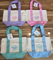 Trader Joe’s Pastel Mini Tote Bag Set of 4 USA Exclusive Sold Out In Stores
