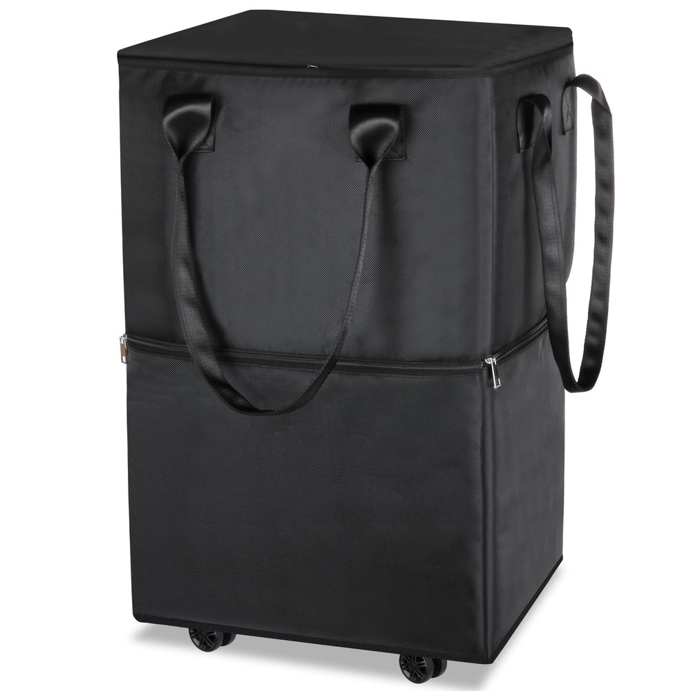 Reusable Grocery Bag on Wheels, Large-Capacity Foldable Rolling Shopping Cart…