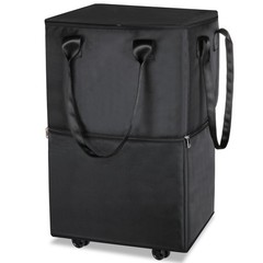 Reusable Grocery Bag on Wheels, Large-Capacity Foldable Rolling Shopping Cart…