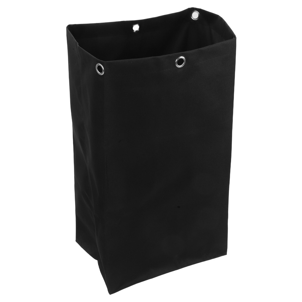 Replacement Cleaning Cart Bag Black Oxford Cloth With Reinforced Metal