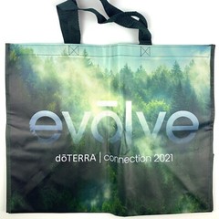 doTerra evolve Connection 2021 Reusable Shopping Bag Green Pine Trees 20 x 16″