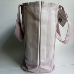 Trader Joe’s Striped Mini Canvas Tote Bag Beige 10 in L x 6 in W x 6 in H