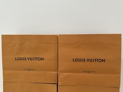 4 Louis Vuitton Orange Paper Shopping Bags|Set of 4| 15.5×13.5×6.5 inches