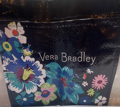 Vera Bradley vinyl/pvc floral bag RARE Reusable Shopping Bag
