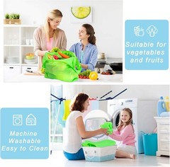Lar Reble Bags Shopping Washable Foldable Grocery Bags Heavy Duty