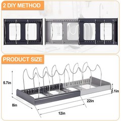 Adjustable Shopping Bag Organizer – Great for Storing Folded Cloth, Paper, Lu…