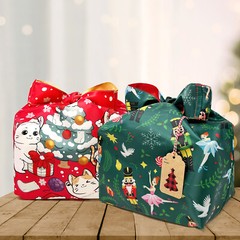Wrapables Christmas Holiday AllyBag Collection Reusable Shopping Bag