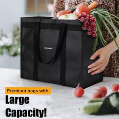 Homemell Heavy Duty Reusable Grocery Bags, Large Collapsible Tote Bag Holds 1…