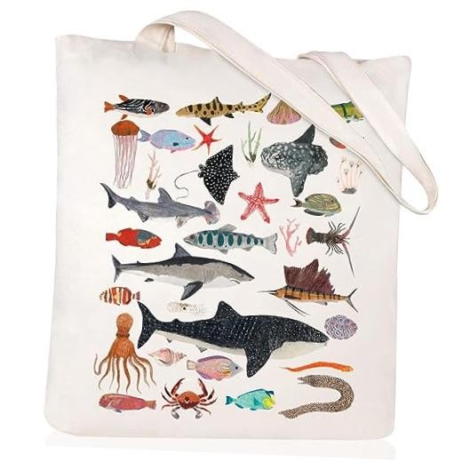 Canvas Aesthetic Tote Bag for Women with Inner Pocket Totes Shoulder Book Bag