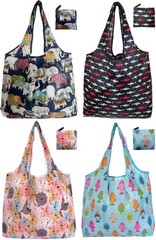 Reusable Grocery Bags 6 Pack 50Lbs Foldable Fashion Washable Shopping Bags Large