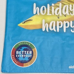Aldi Squeeze the Day Lemon Tote Bag Blue Holiday Boat Happy Days New Shopper