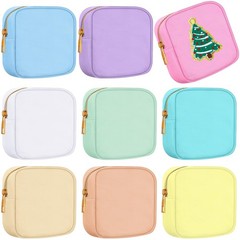 Sweetude 9 Pcs Mini Nylon Makeup Bag Pouch Small mixed colors