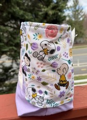 Snoopy Peanuts Trader Joe’s Mini Canvas Tote -Purple, Spring 2026 Handmade w/tag