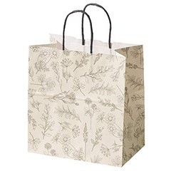 HEADS BEP-2P Paper Bags Made in Japan White 26 x 28 x 16 cm 50 count Bell Plants