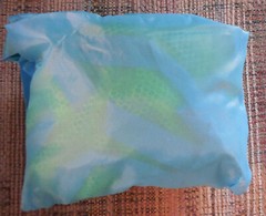 Big Reusable Shopping Bag foldable Into Self Pocket MESH GREEN Blue