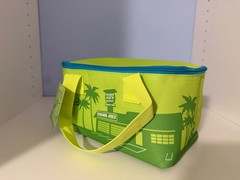 Trader Joe’s Summer Collection Mini Insulated Tote eco Bag Lime green Palm Limit