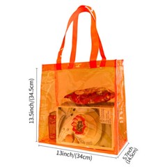 Transparent PVC Waterproof Makeup Bag Women Travel Shopping Handbag Tote Bag
