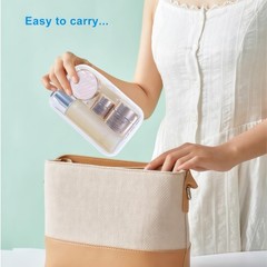 6 Pack Clear Hard Shell Zipper 35*30*5cm/25*20*5cm/19*10*5cm, transparent