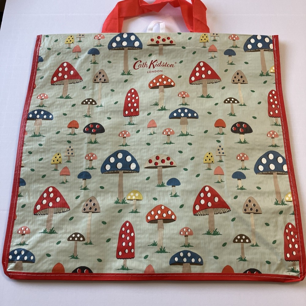 Tesco Cath Kidston Mushroom Bag Tote Blue Red 2025