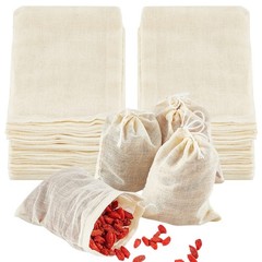 TUZAZO Reusable Tea Bags – 24 Pack Natural 3 x 4 inch, Nature color