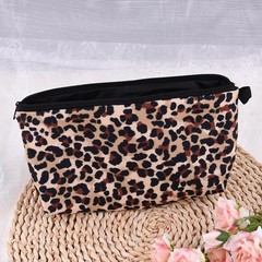 Sudaporn Leopard Print Makeup Cosmetic Bag for Women Animal Small, Yellow