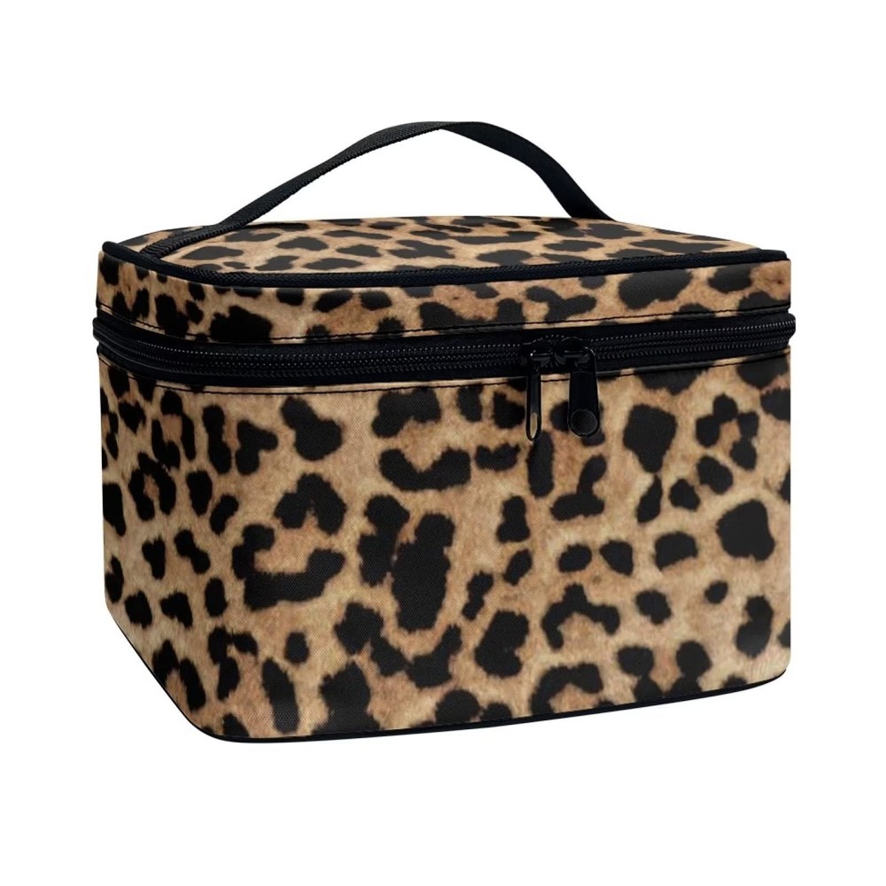 JEOCODY Leopard Print Makeup Pouch Multifunction Cosmetic One Size,