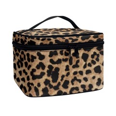 JEOCODY Leopard Print Makeup Pouch Multifunction Cosmetic One Size,