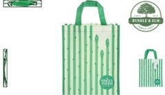 Small Reusable Shopping Bag, 3.5 Gallon Cotton Drawstring with Zipper Pocket