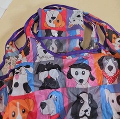 Grocery Shopping Polyester Bag Animal Rescue Site Foldable Reusable Various Dogs