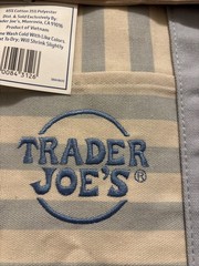 Trader Joe’s Mini Pastel Striped Canvas Tote Bag 2026 Limited Edition Set Of 4