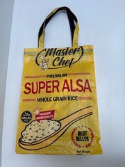 Vintage Shoulder Bag Yellow Rice Sack Eco – Friendly Master Chef Pattern Size XL
